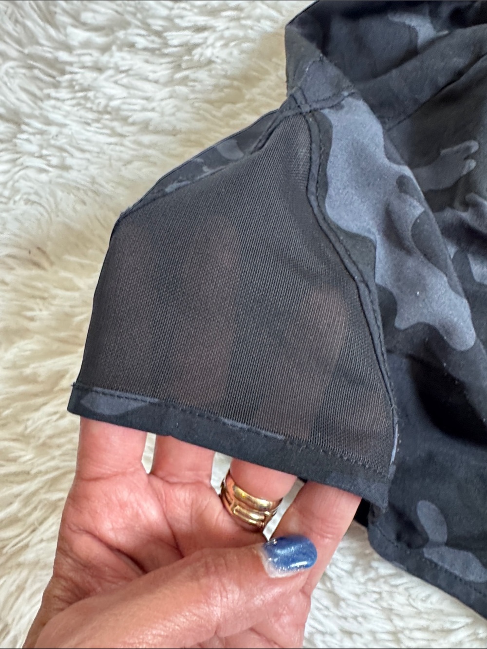RBX Black Camo Running Athletic Shorts - Picture 4 of 7